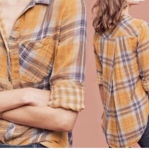 Cloth & Stone Multicolor Plaid Button Down Shirt